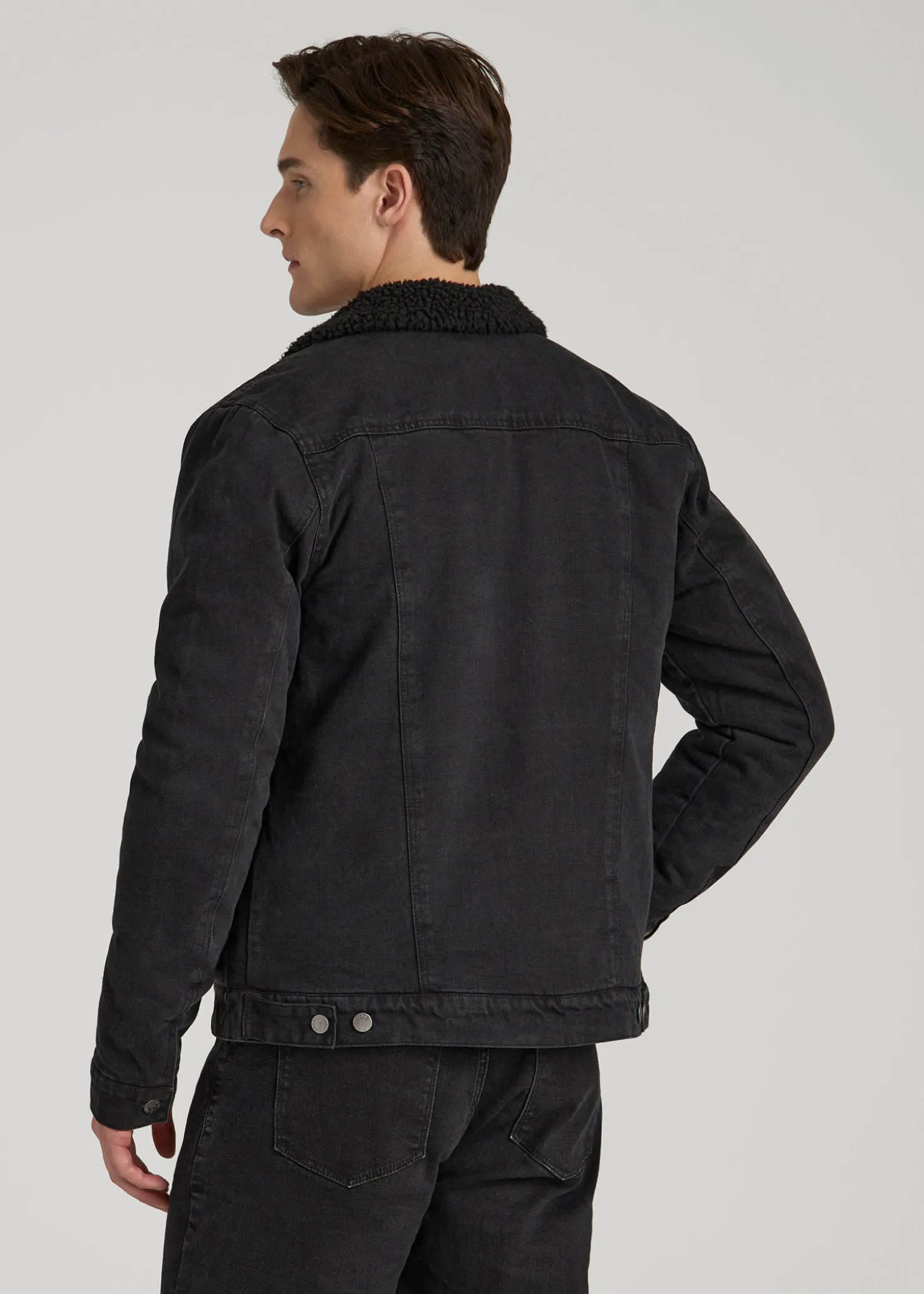 Denim Sherpa Jacket for Tall Men