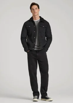 Denim Sherpa Jacket for Tall Men