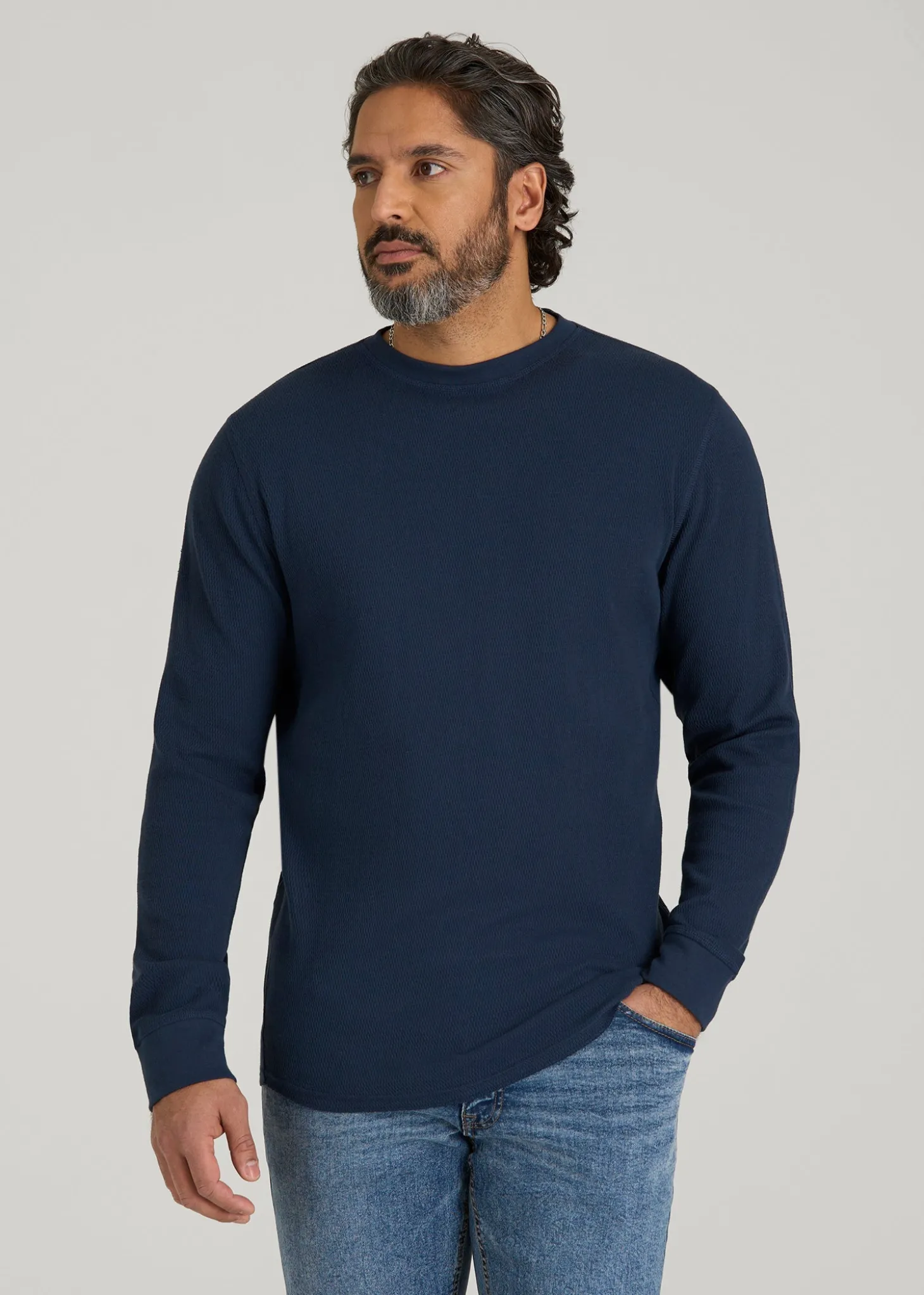 Double Honeycomb Thermal Crewneck for Tall Men