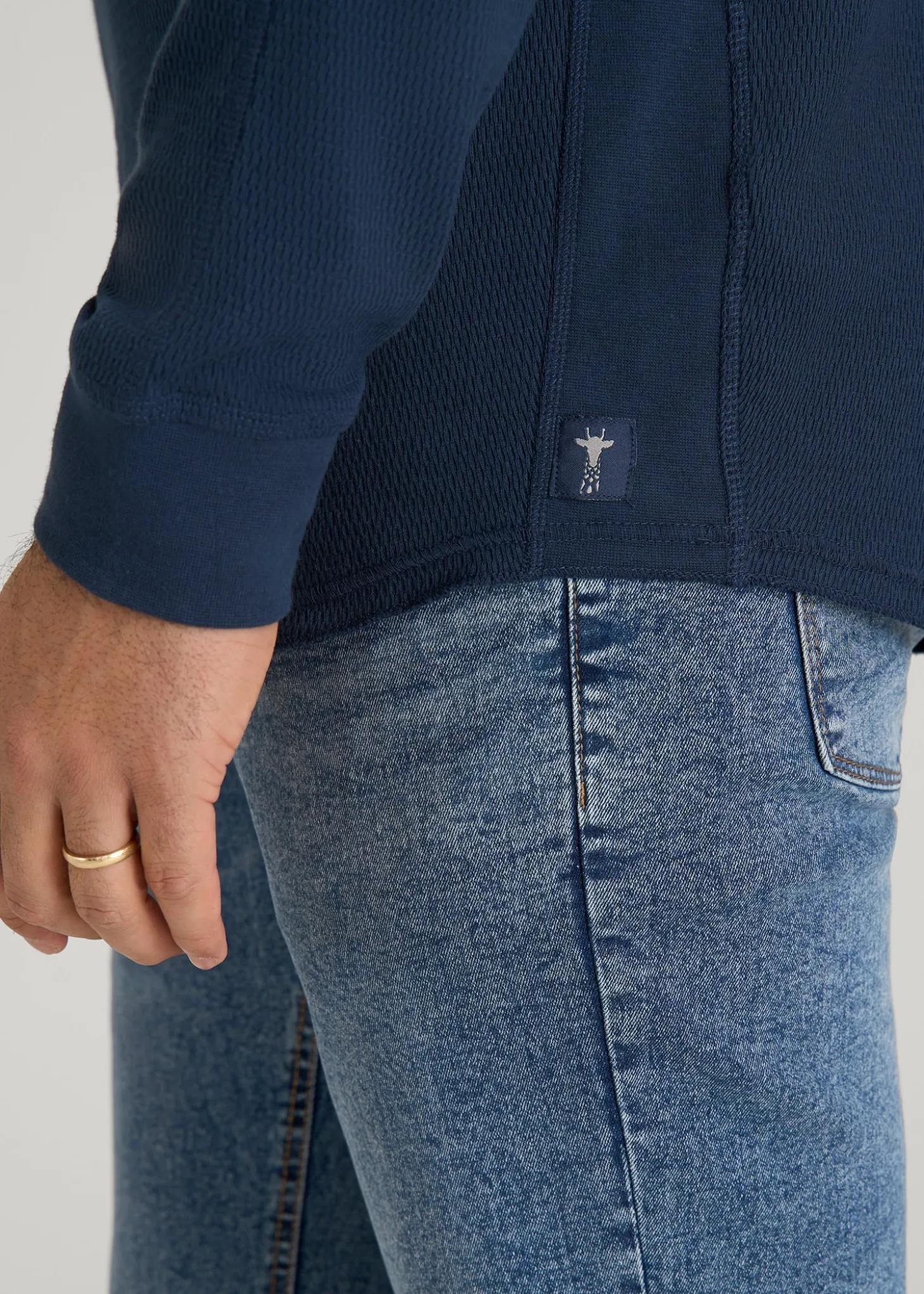 Double Honeycomb Thermal Crewneck for Tall Men