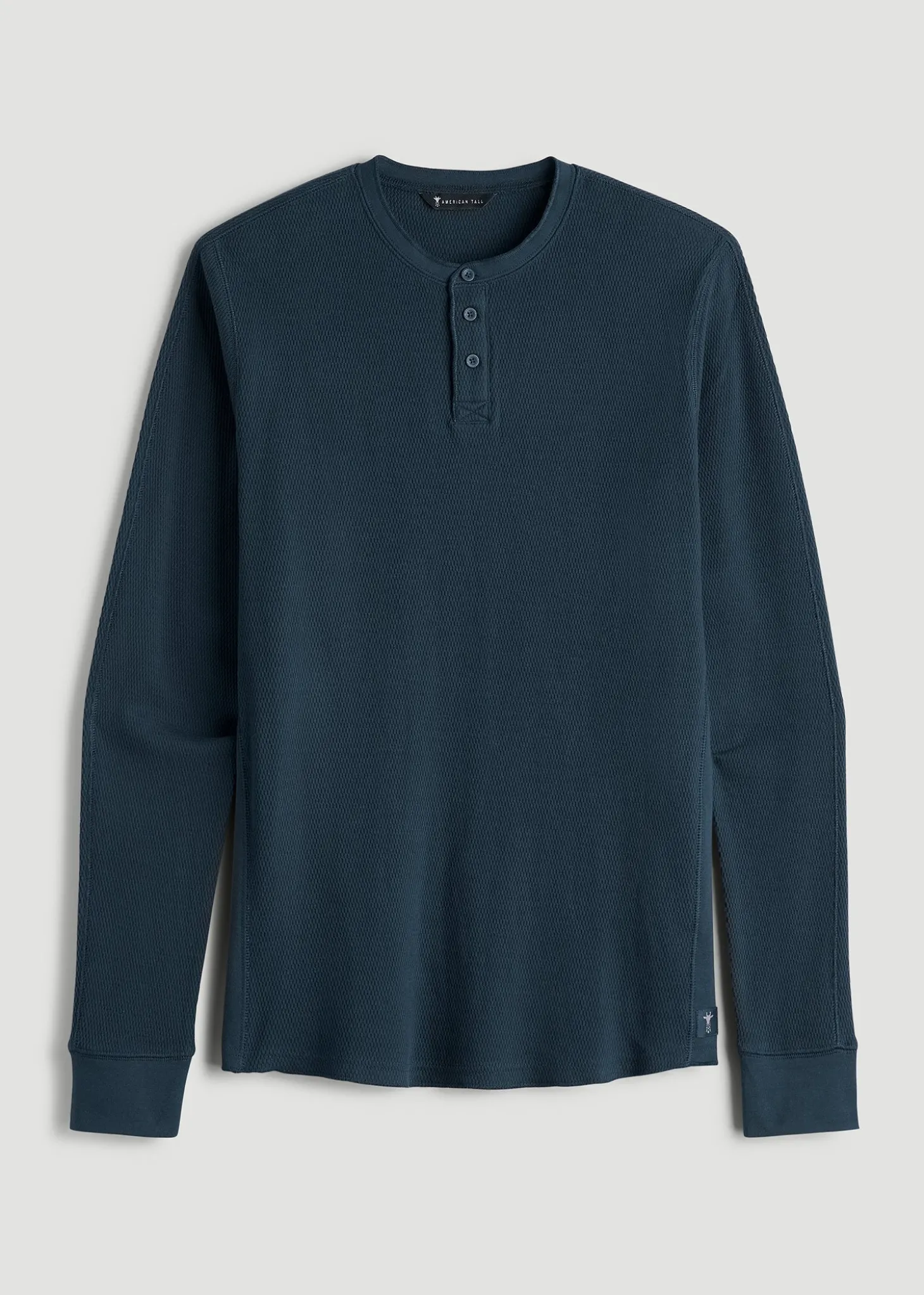 Double Honeycomb Thermal Long-Sleeve Henley Shirt for Tall Men