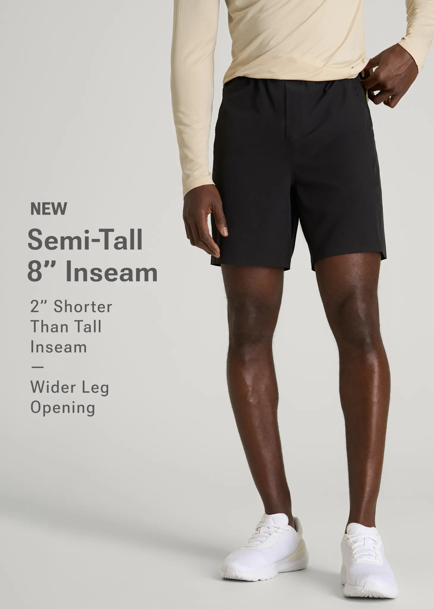 Featherweight Perforated Training Shorts for Tall Men