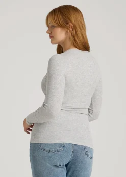 FITTED Ribbed Long Sleeve Tee for Tall Women