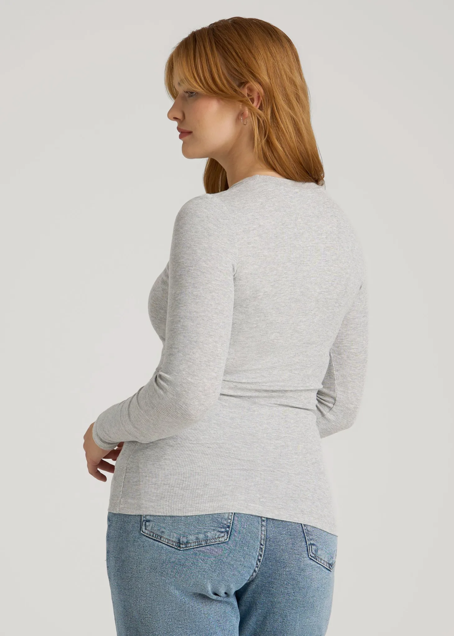 FITTED Ribbed Long Sleeve Tee for Tall Women