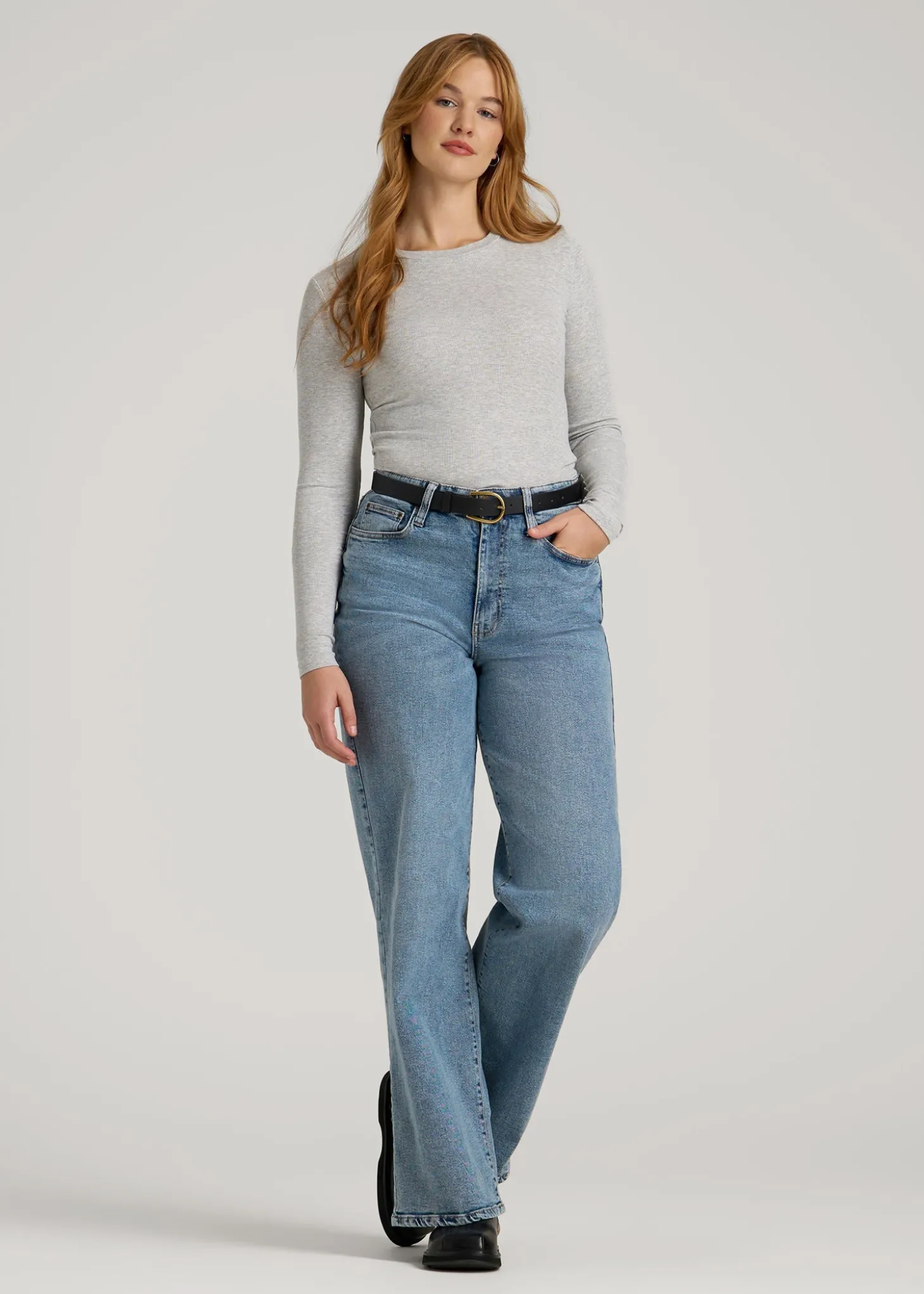FITTED Ribbed Long Sleeve Tee for Tall Women