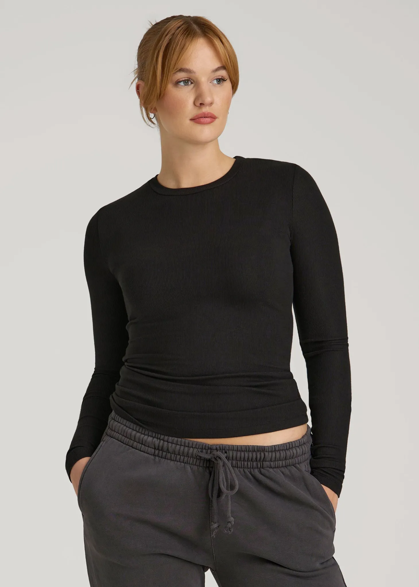 FITTED Ribbed Long Sleeve Tee for Tall Women