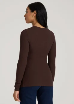 FITTED Ribbed Long Sleeve Tee for Tall Women