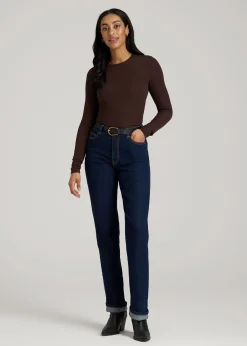 FITTED Ribbed Long Sleeve Tee for Tall Women
