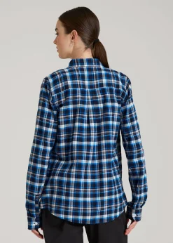 Flannel Button-Up Shirt for Tall Women