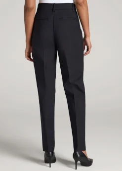 Flat Front Tapered Dress Pants for Tall Women