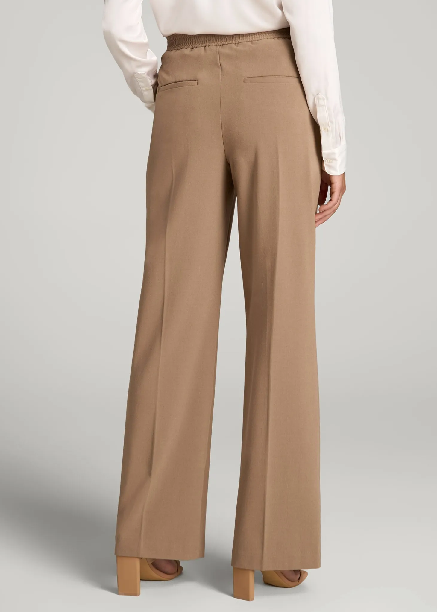 Flat Front Wide Leg Dress Pants for Tall Women