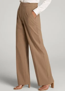 Flat Front Wide Leg Dress Pants for Tall Women