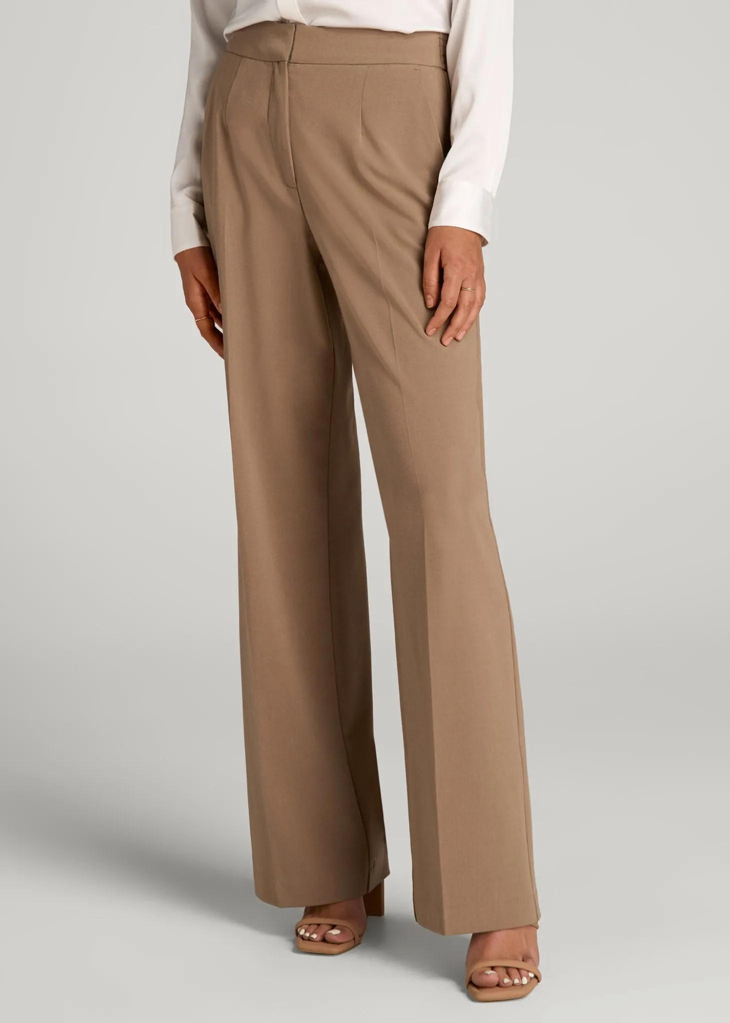 Flat Front Wide Leg Dress Pants for Tall Women