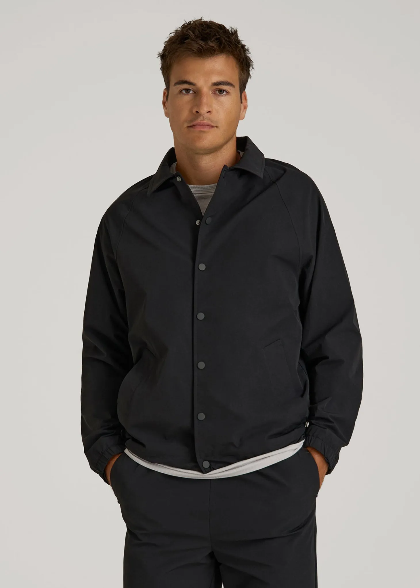 Flex Nylon Collared Jacket for Tall Men