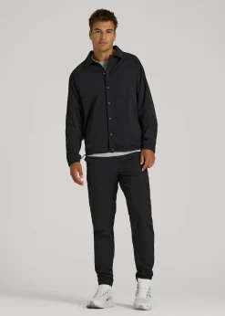 Flex Nylon Collared Jacket for Tall Men