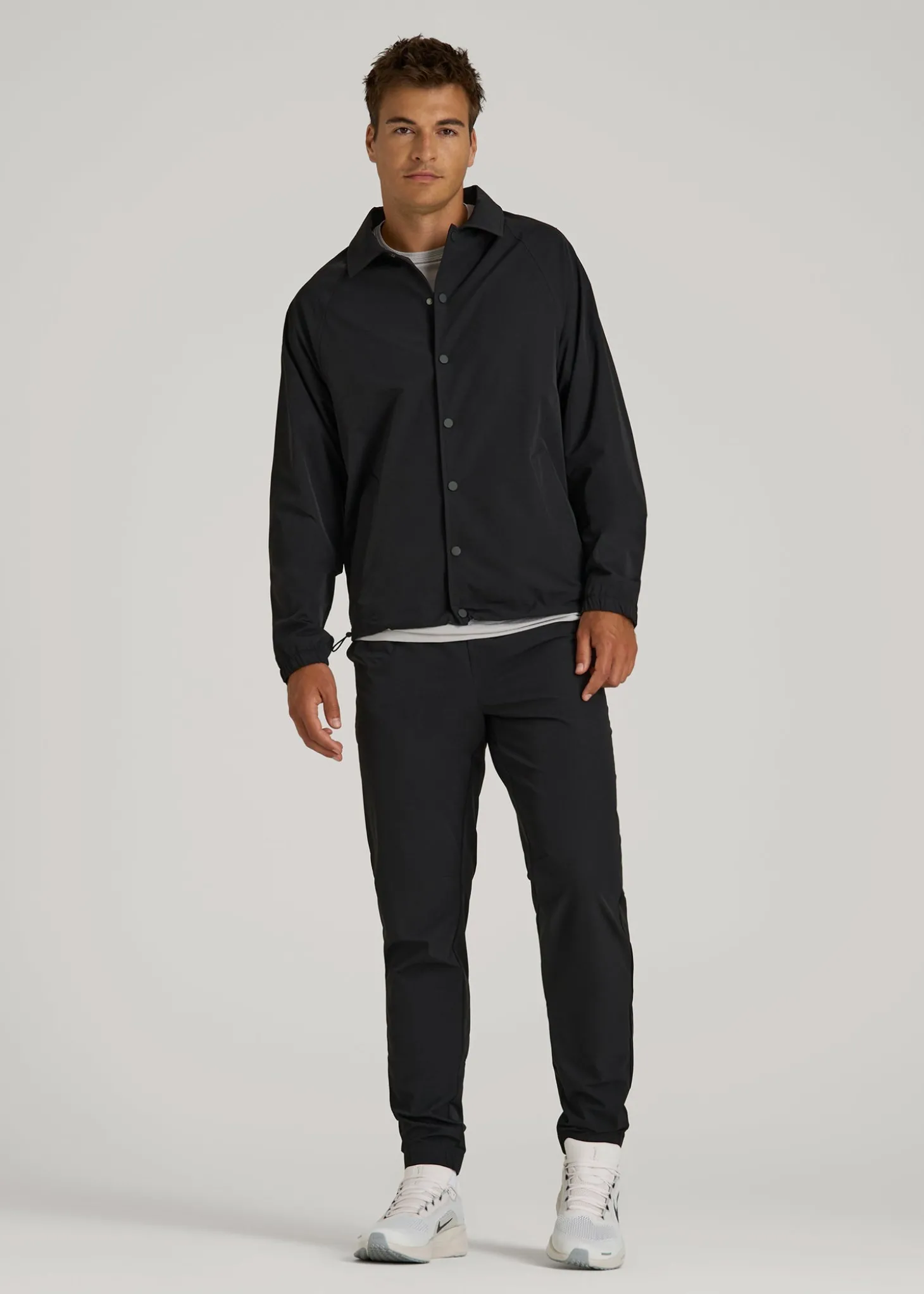 Flex Nylon Collared Jacket for Tall Men