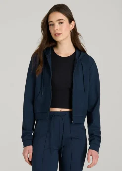 Flex Ponte Cropped Hoodie for Tall Women