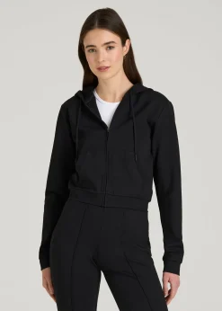 Flex Ponte Cropped Hoodie for Tall Women