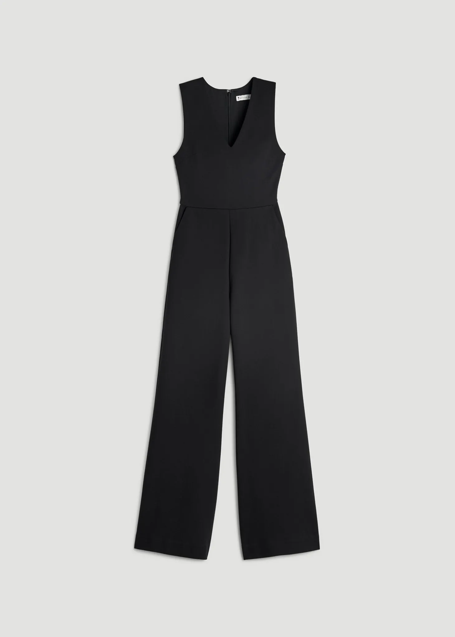 Flex Ponte Wide-Leg V-Neck Jumpsuit for Tall Women