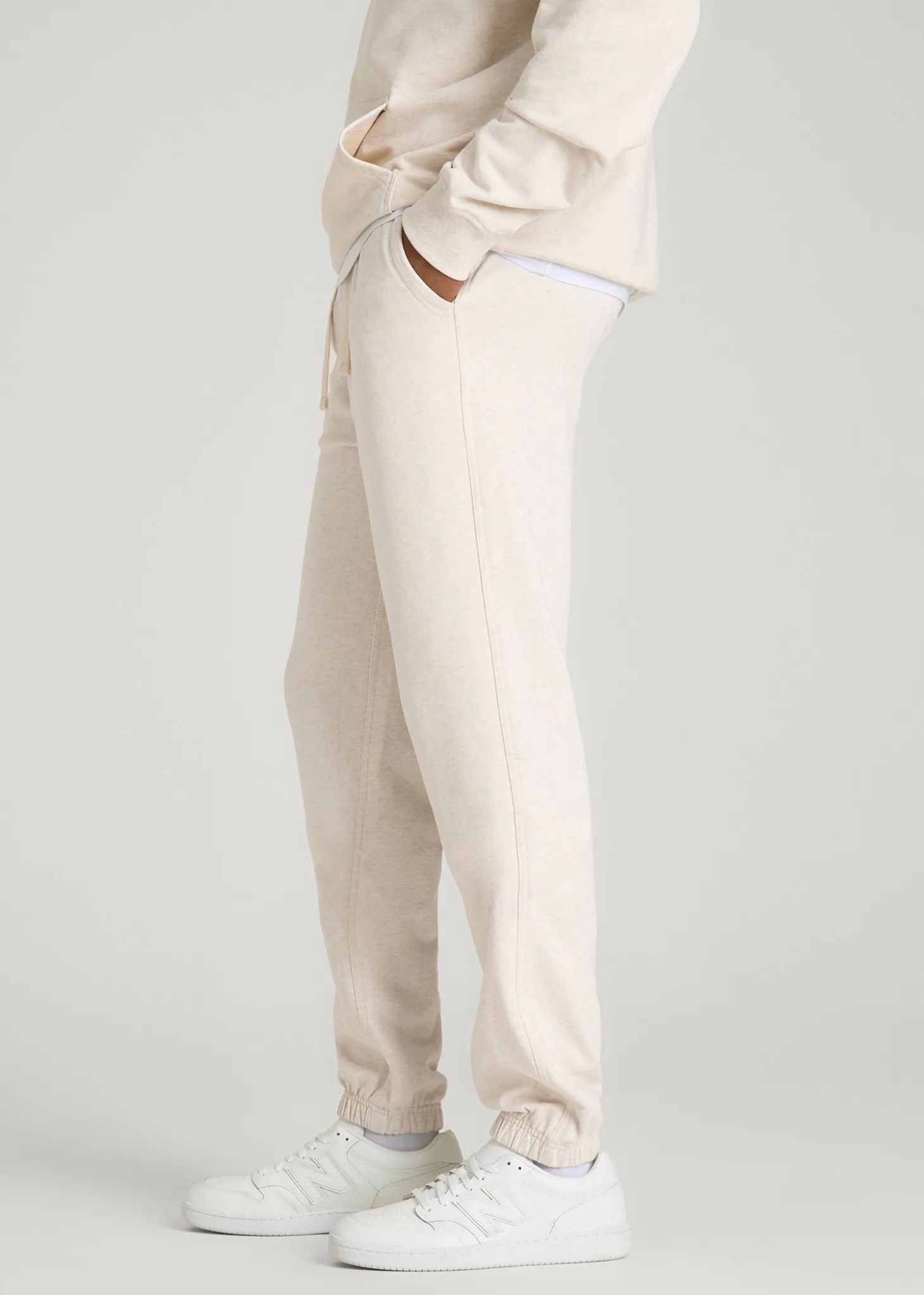 French Terry Cinched Bottom Sweatpants for Tall Men