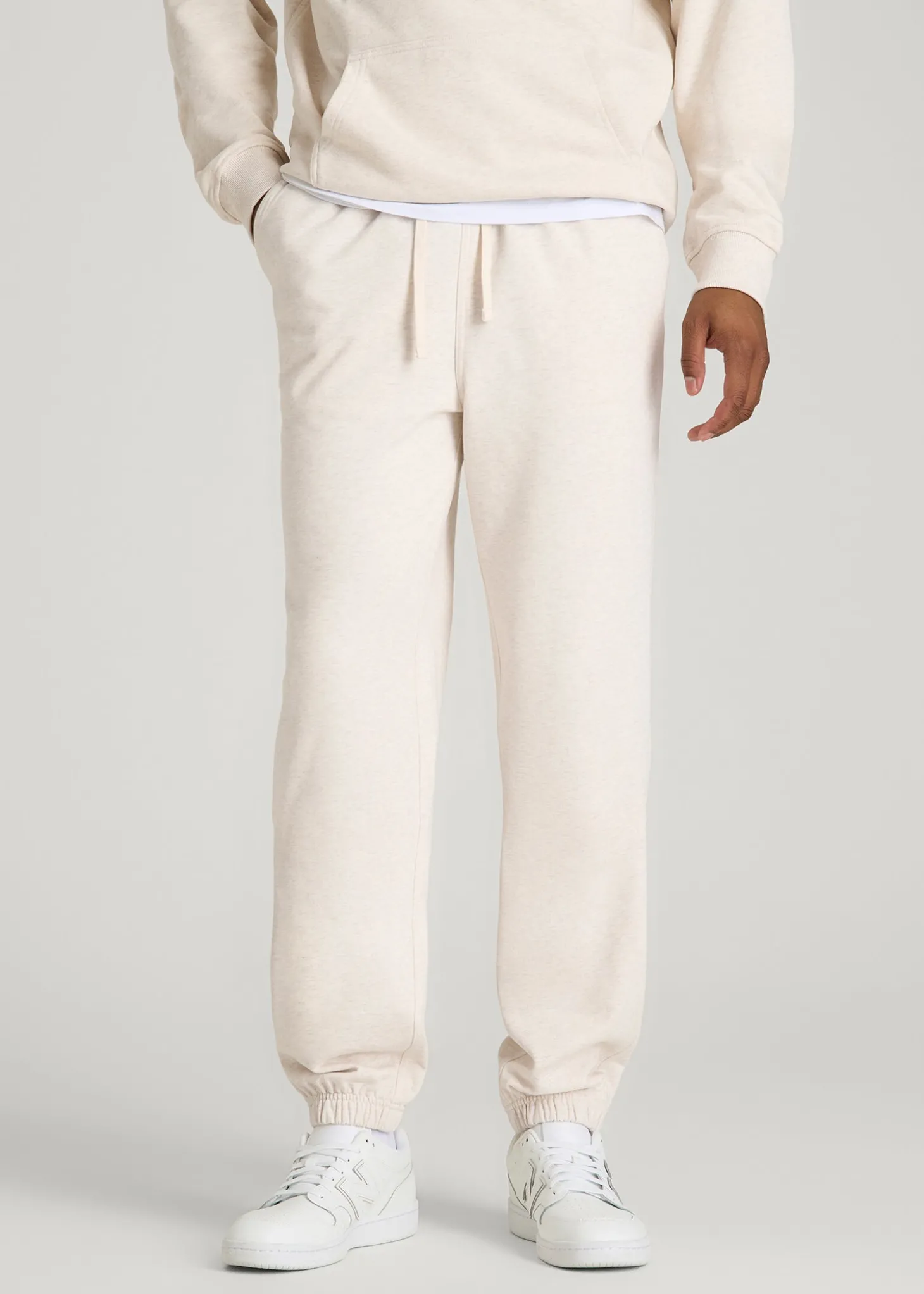 French Terry Cinched Bottom Sweatpants for Tall Men