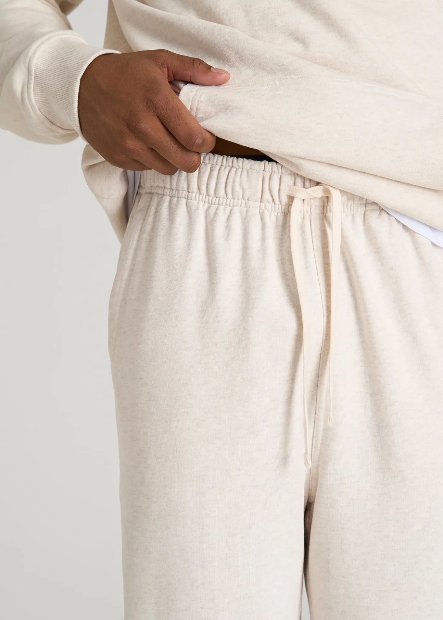 French Terry Cinched Bottom Sweatpants for Tall Men