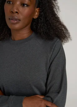 French Terry Crewneck Sweatshirt for Tall Women