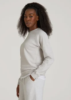 French Terry Crewneck Sweatshirt for Tall Women
