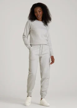 French Terry Crewneck Sweatshirt for Tall Women
