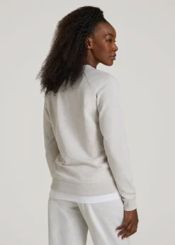 French Terry Crewneck Sweatshirt for Tall Women