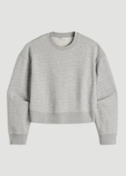French Terry Cropped Crew for Tall Women