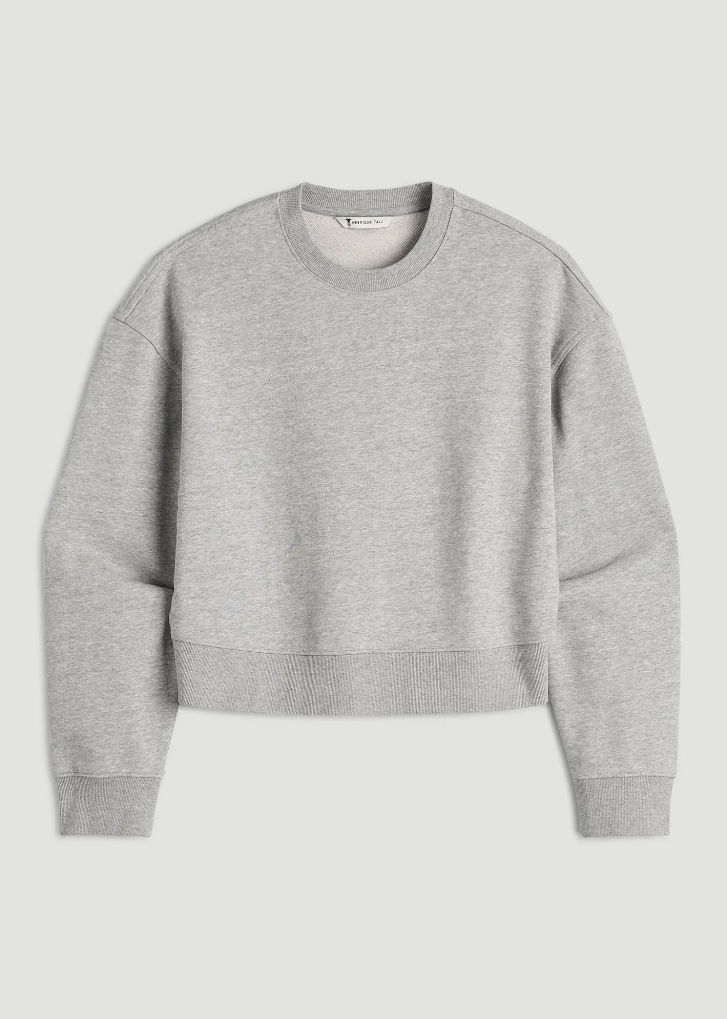 French Terry Cropped Crew for Tall Women