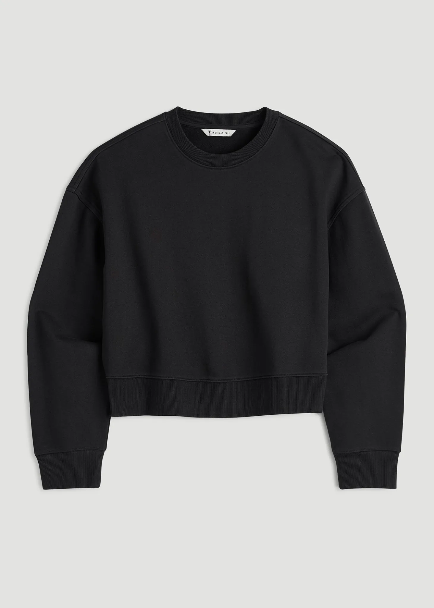 French Terry Cropped Crew for Tall Women