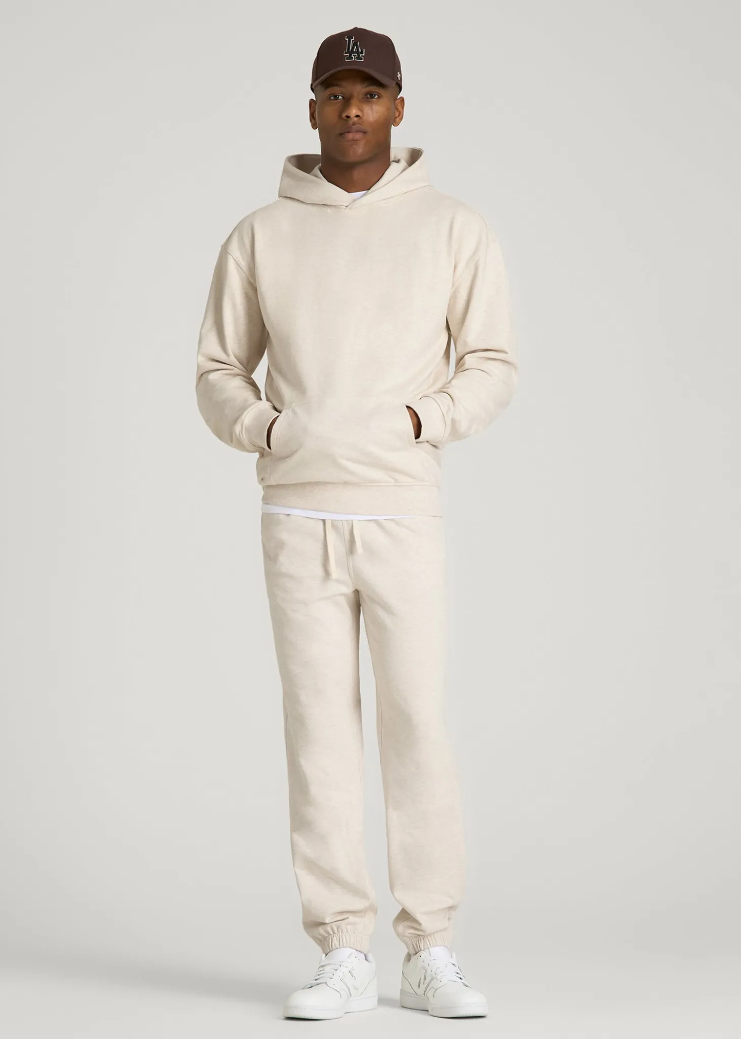 French Terry Popover Hoodie for Tall Men