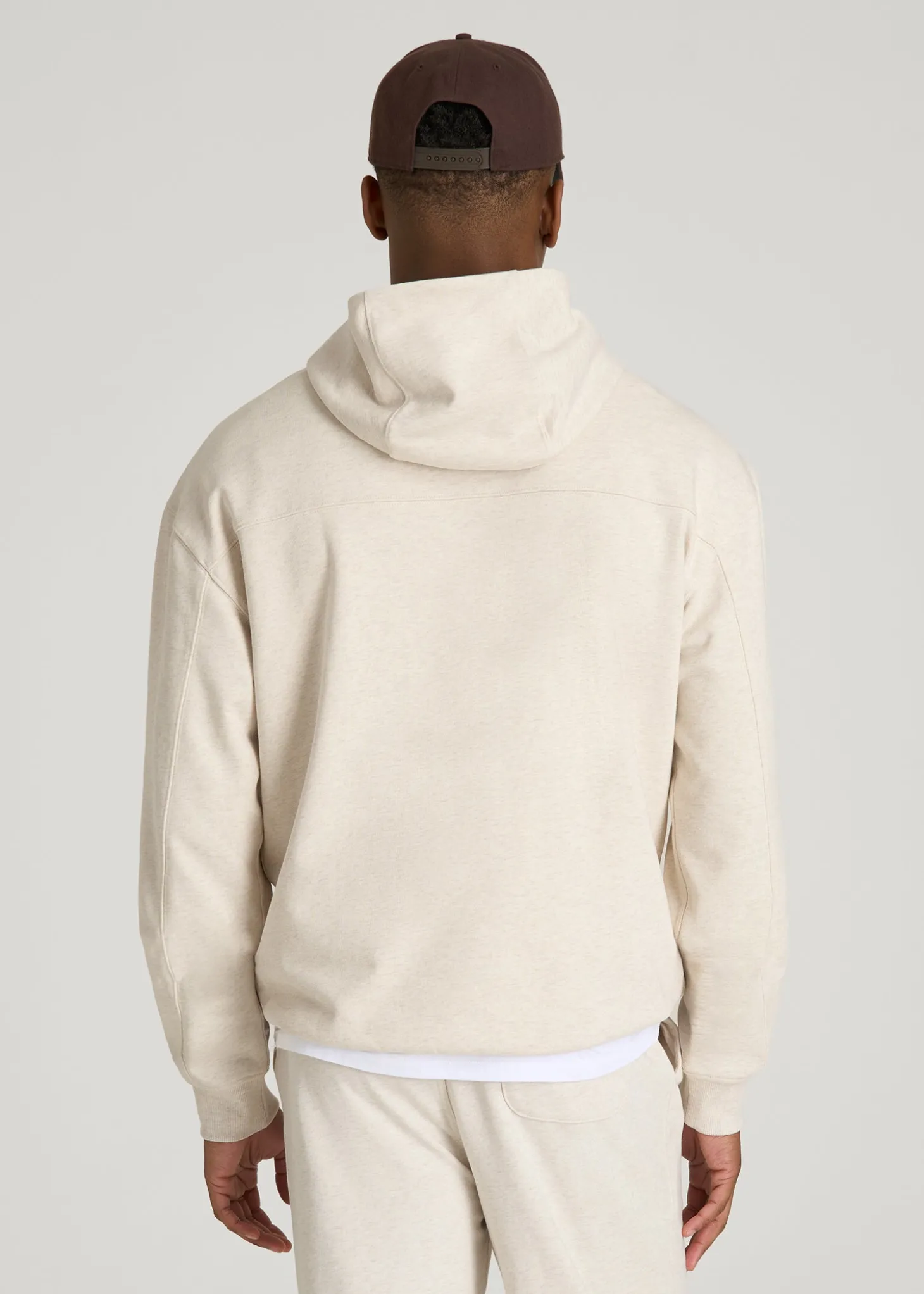 French Terry Popover Hoodie for Tall Men