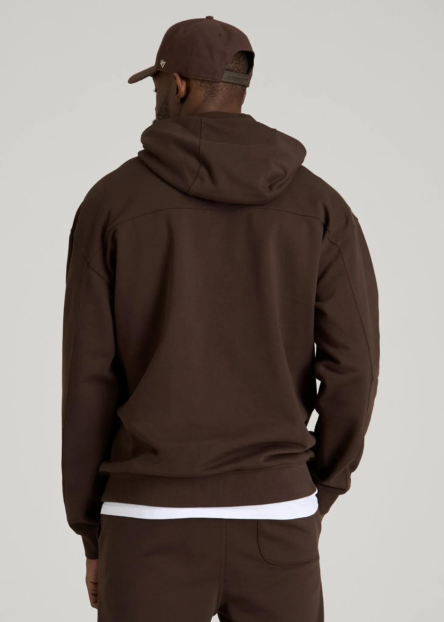 French Terry Popover Hoodie for Tall Men