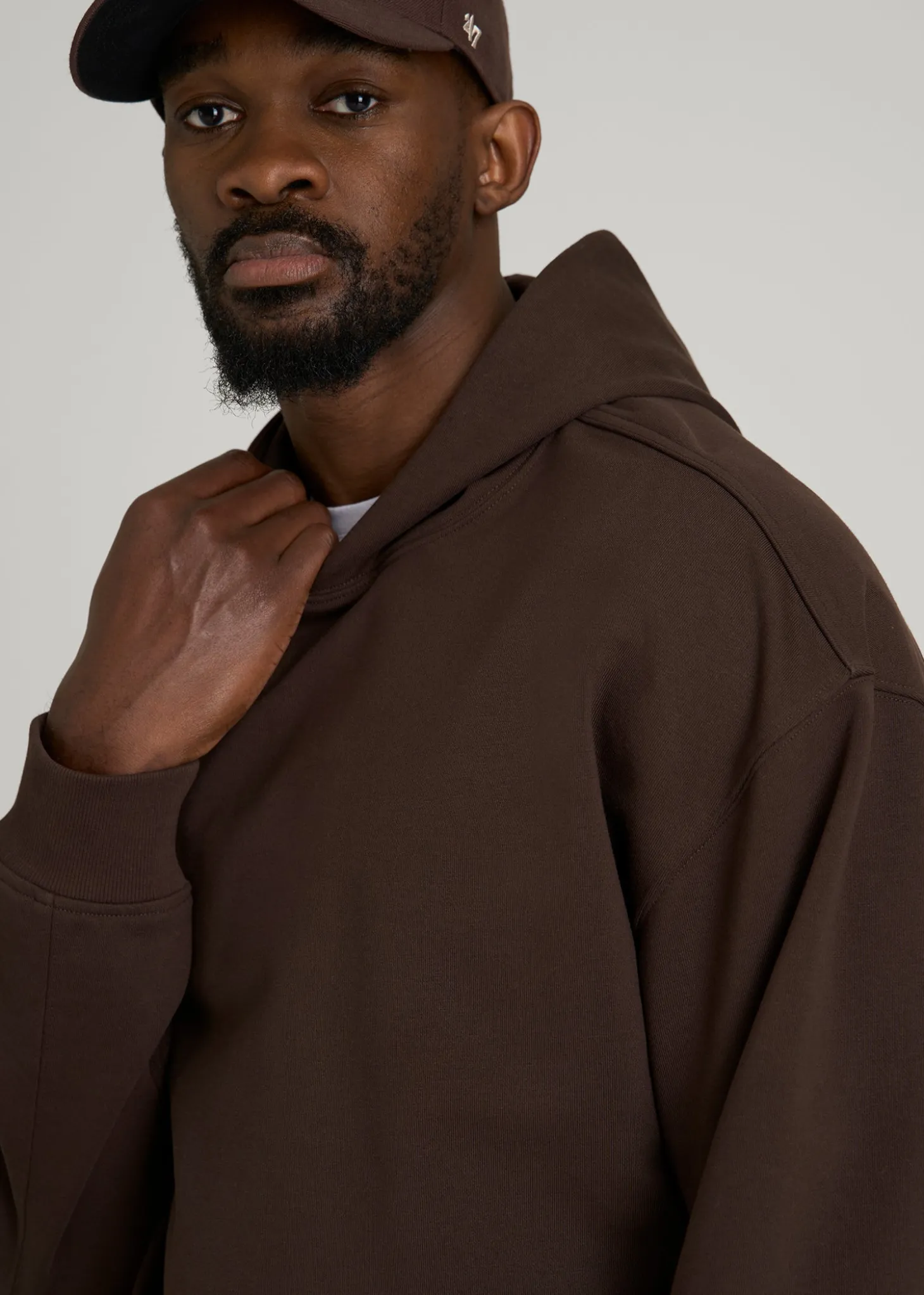 French Terry Popover Hoodie for Tall Men