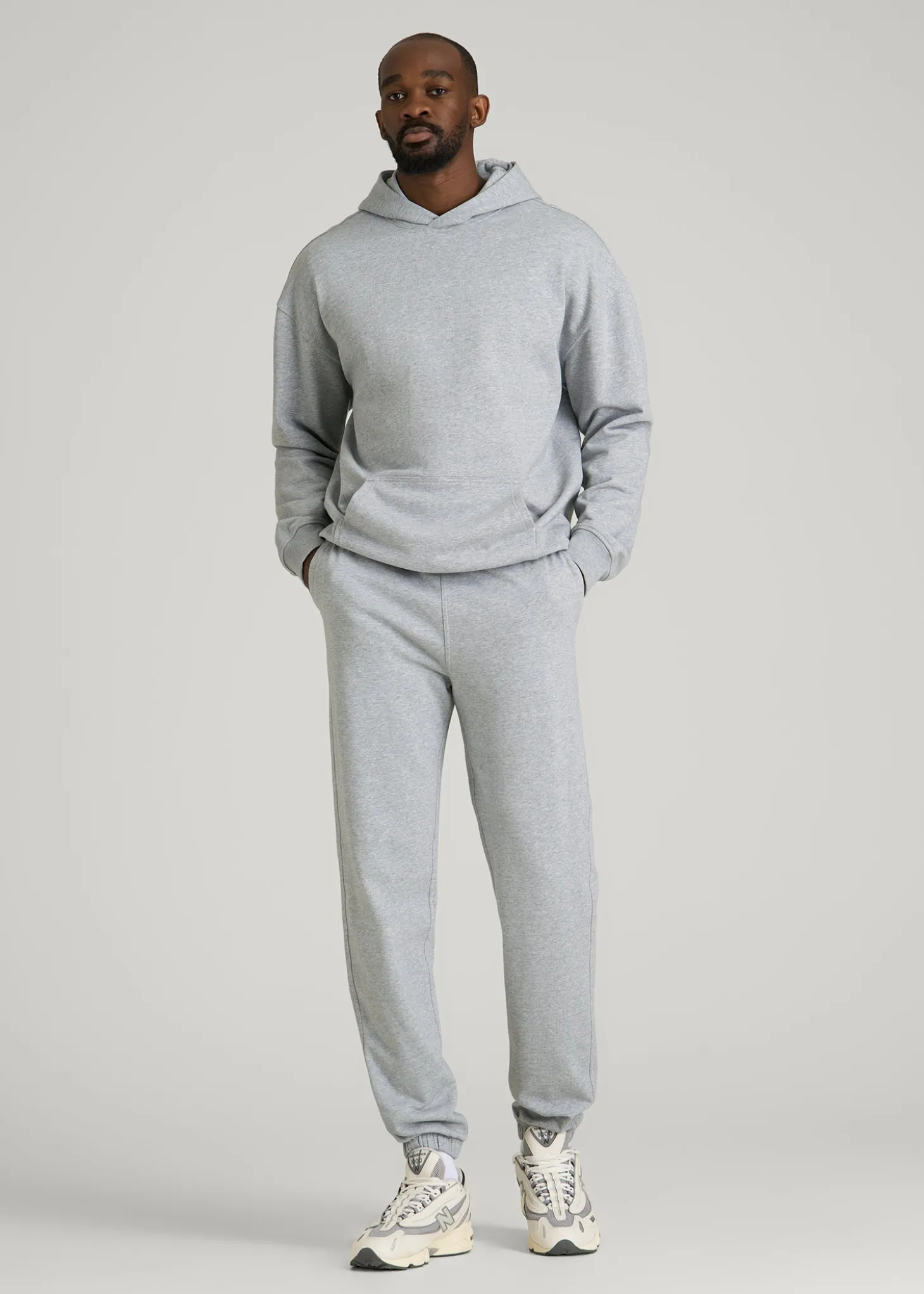 French Terry Popover Hoodie for Tall Men