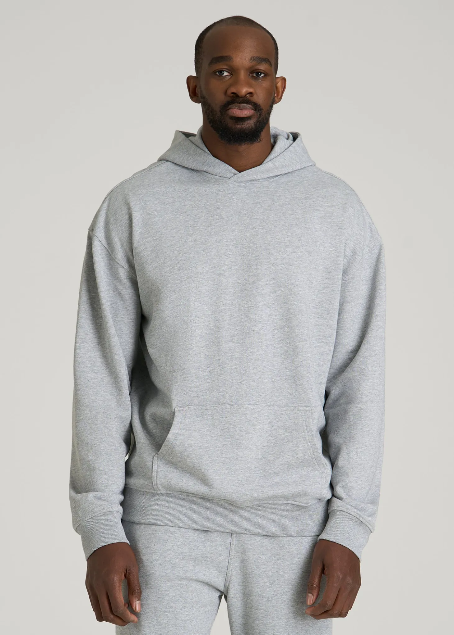 French Terry Popover Hoodie for Tall Men