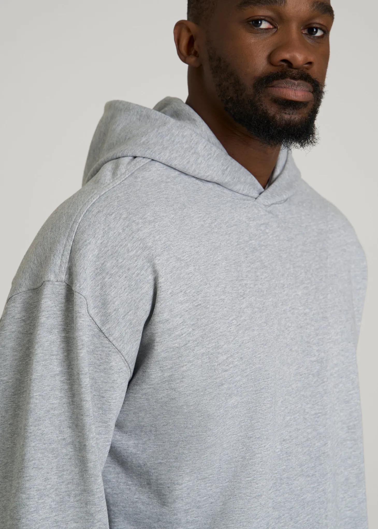 French Terry Popover Hoodie for Tall Men