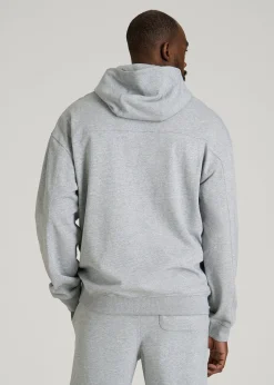 French Terry Popover Hoodie for Tall Men