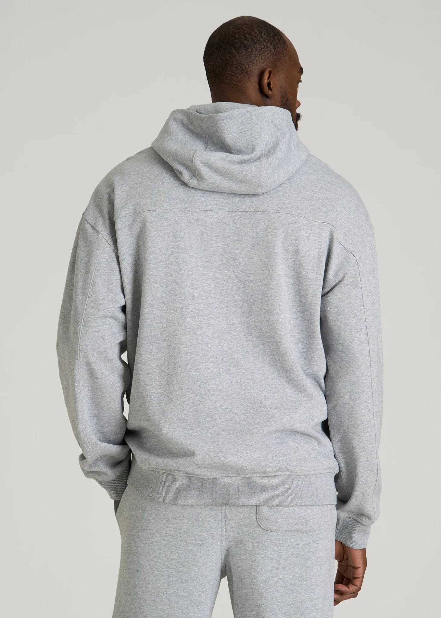 French Terry Popover Hoodie for Tall Men