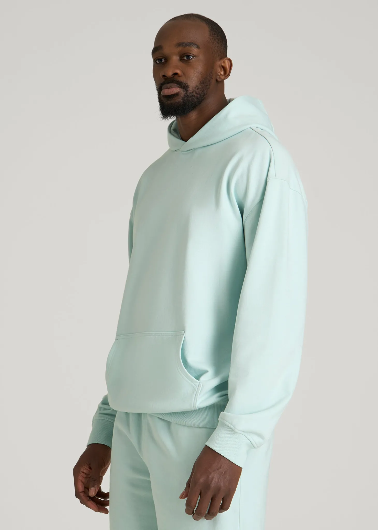 French Terry Popover Hoodie for Tall Men