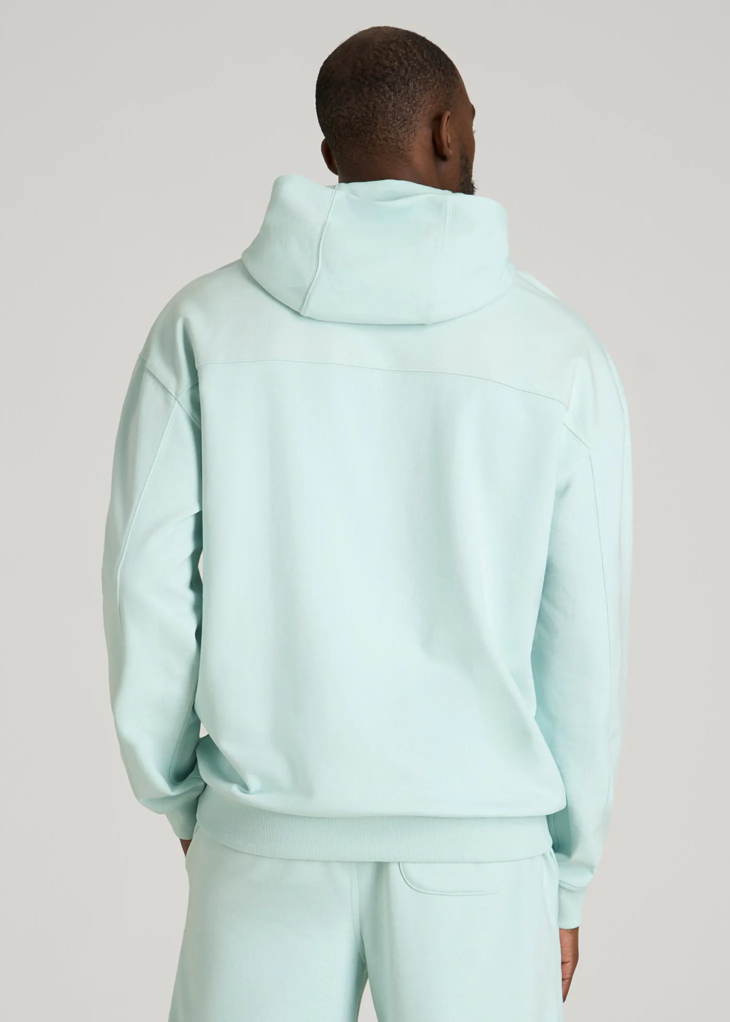 French Terry Popover Hoodie for Tall Men
