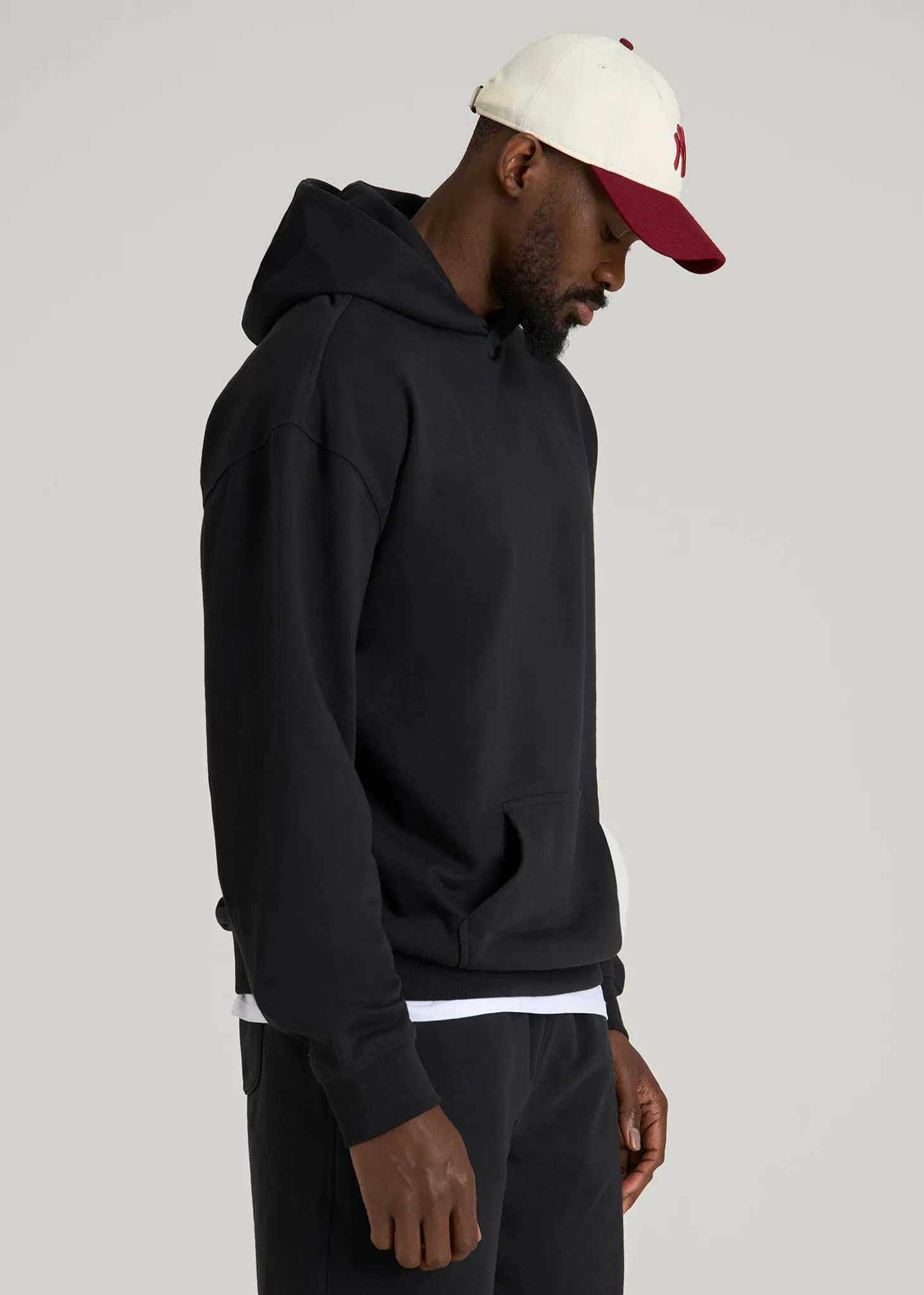 French Terry Popover Hoodie for Tall Men