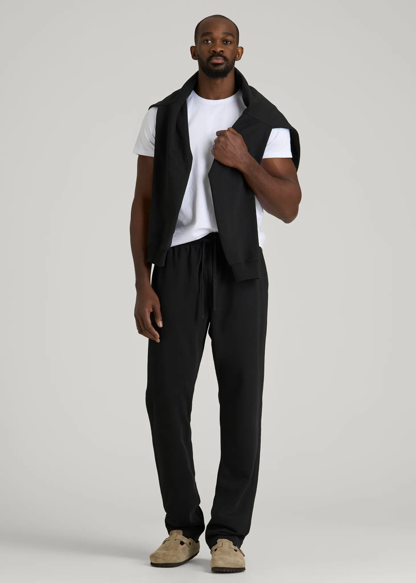 French Terry Straight Leg Sweatpants for Tall Men