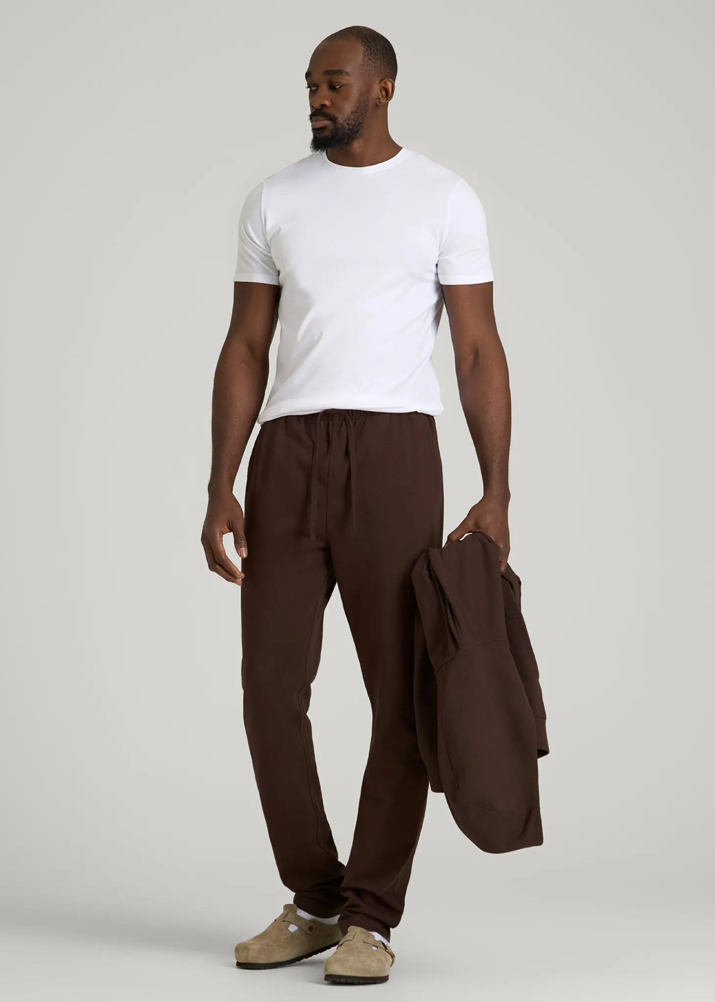 French Terry Straight Leg Sweatpants for Tall Men