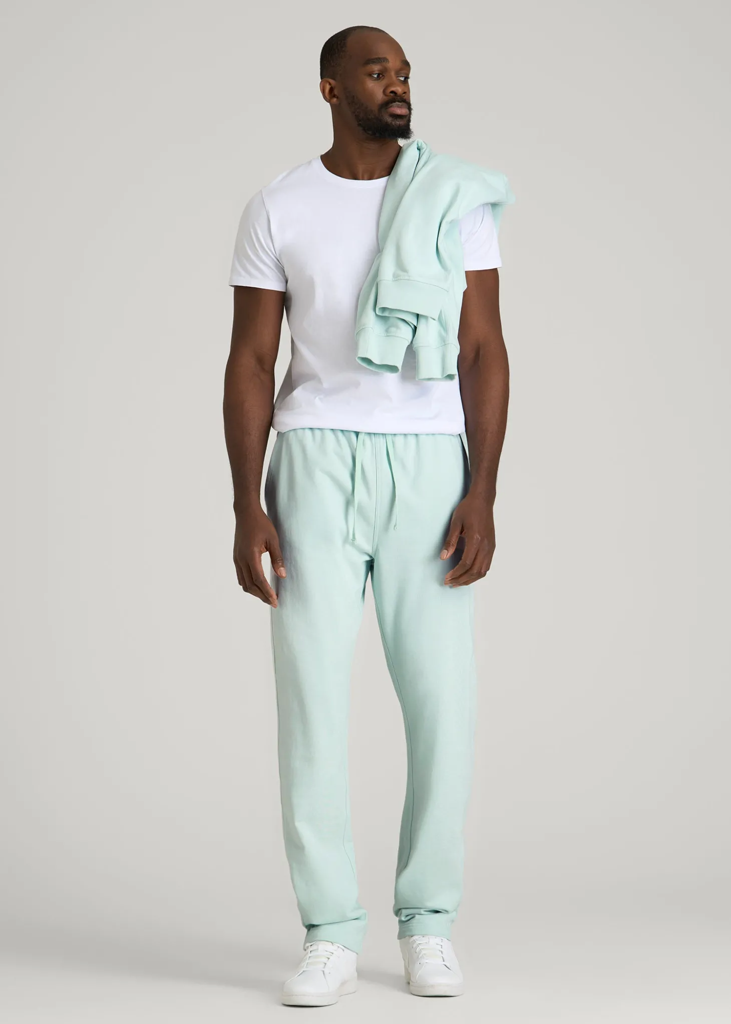 French Terry Straight Leg Sweatpants for Tall Men