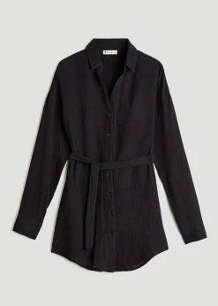 Gauze Shirt Dress for Tall Women