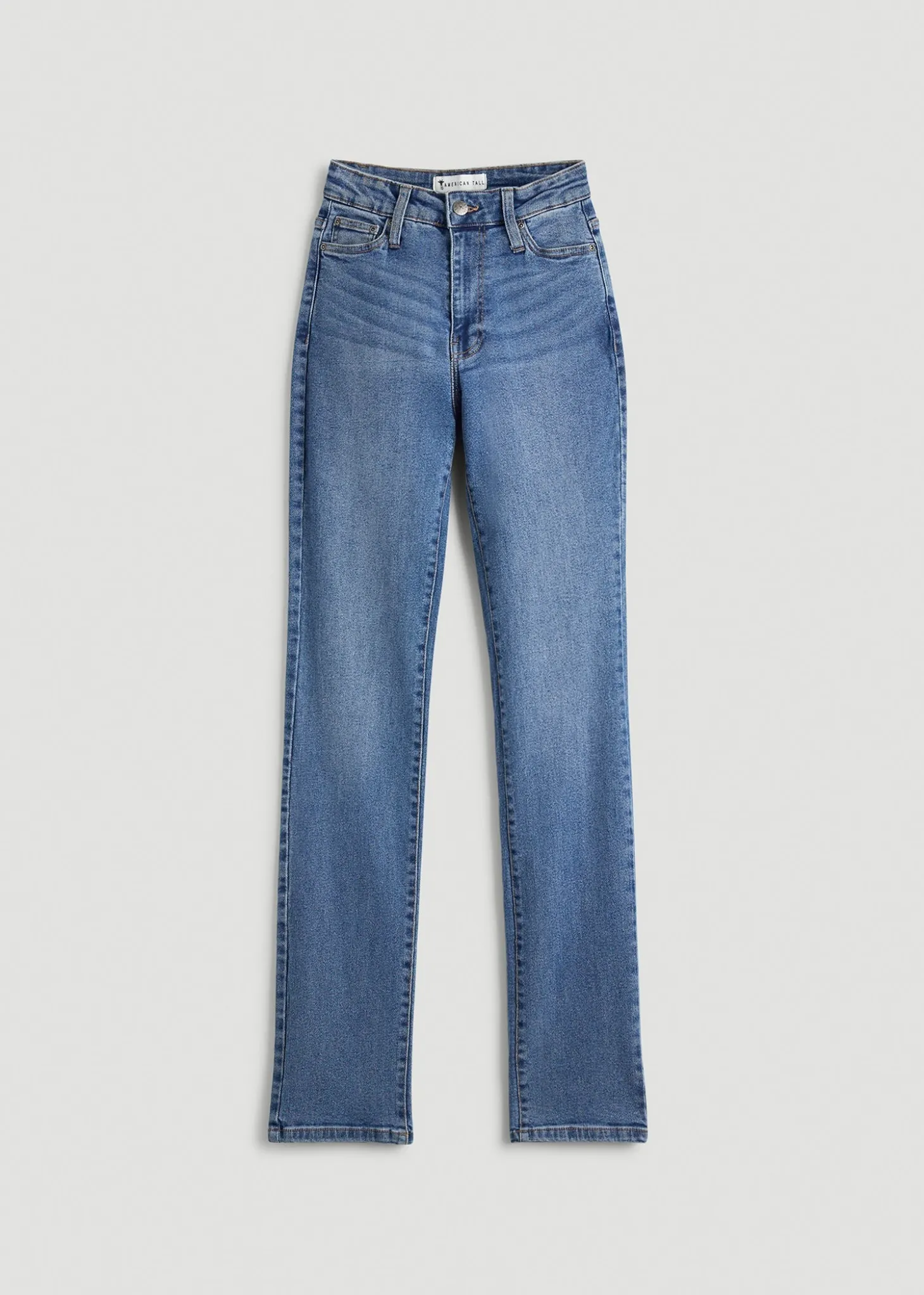 Harper High-Rise Straight Stretch Jeans for Tall Women